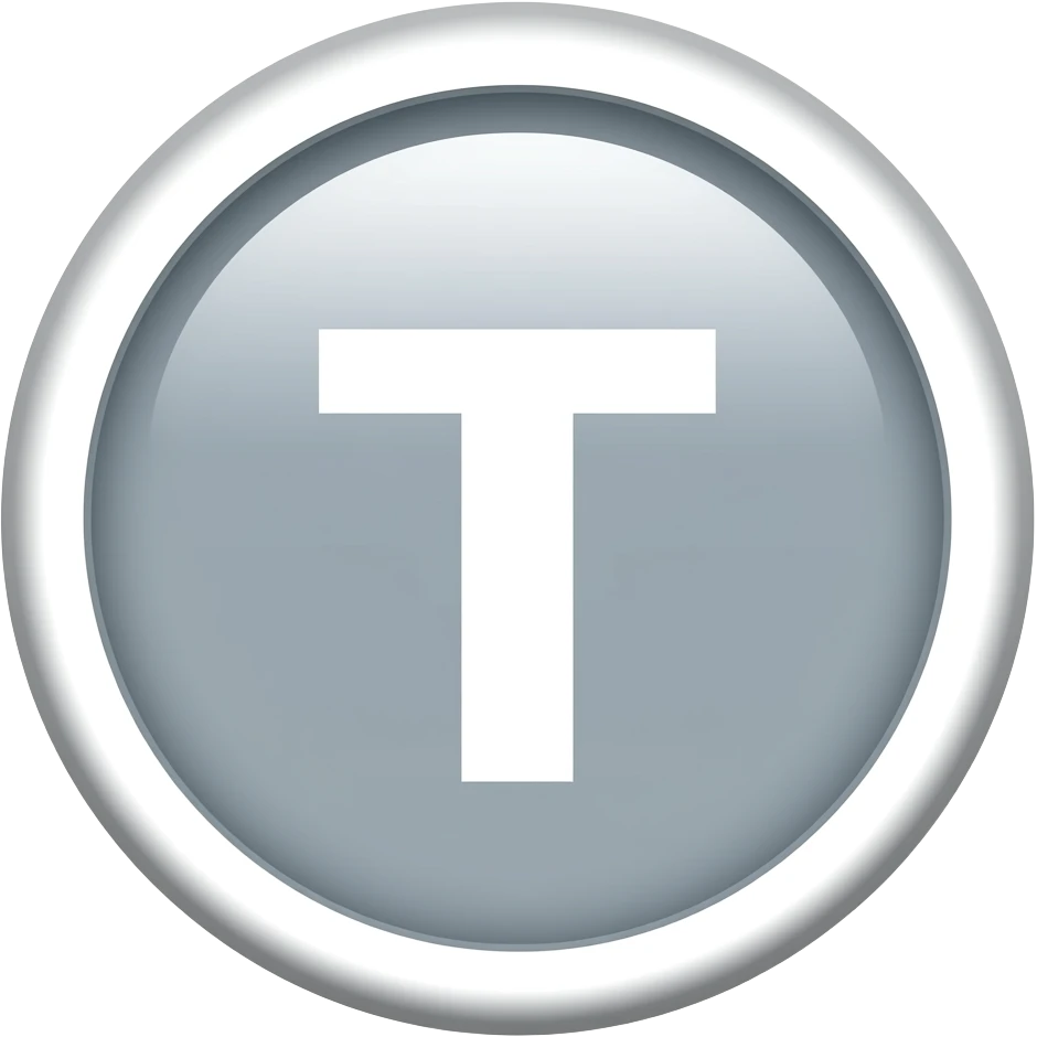 create a white circle in the white circle make a simple t emoji