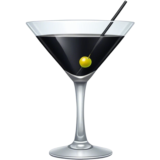 Black martini emoji