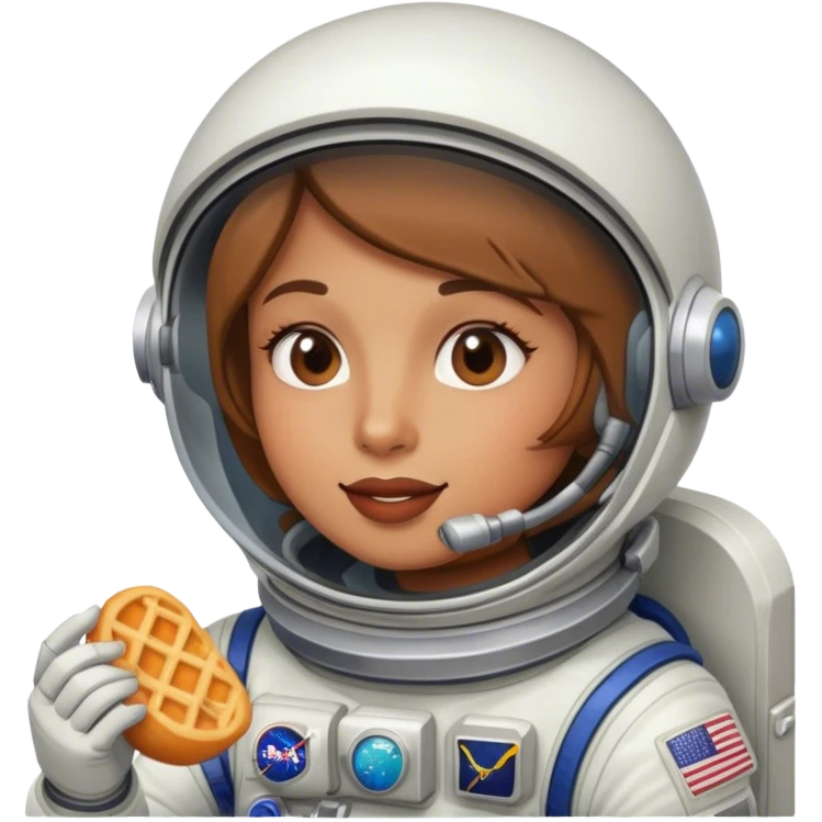 Female astronaut eating  emoji