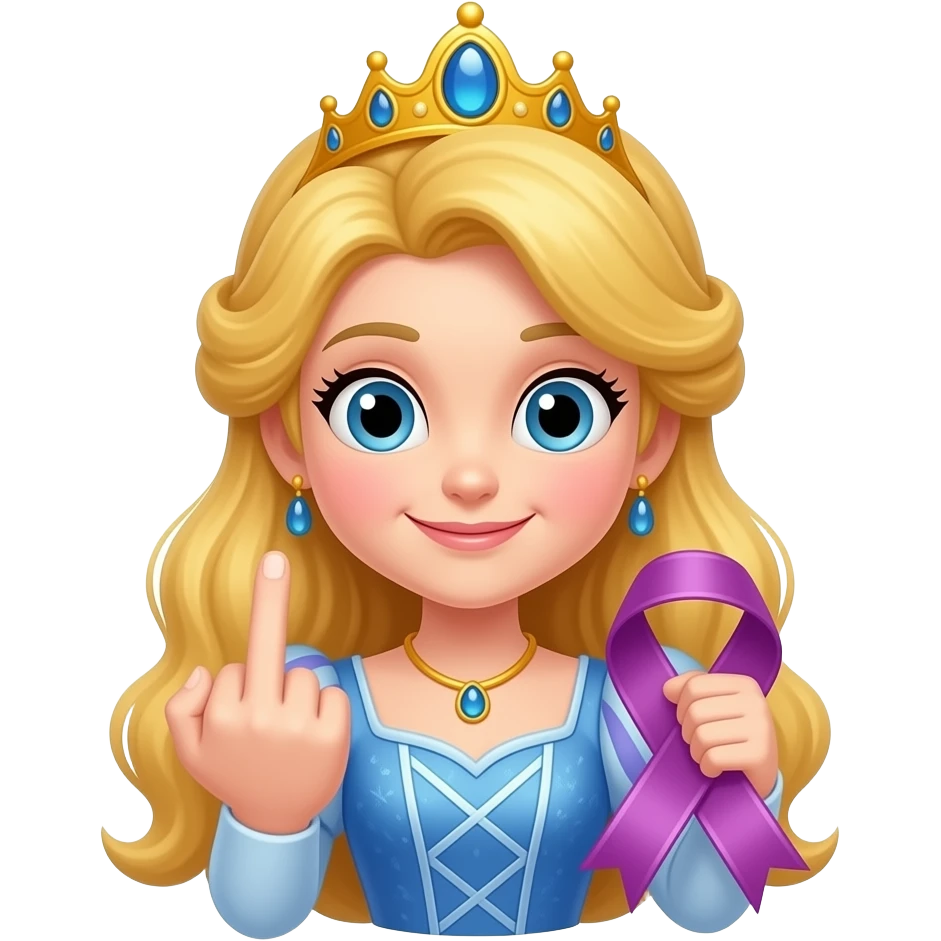 🖕🏻👸🏻🎀 emoji