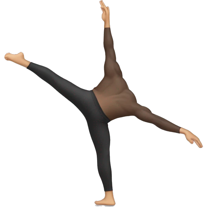 Guy doing splits back view  emoji