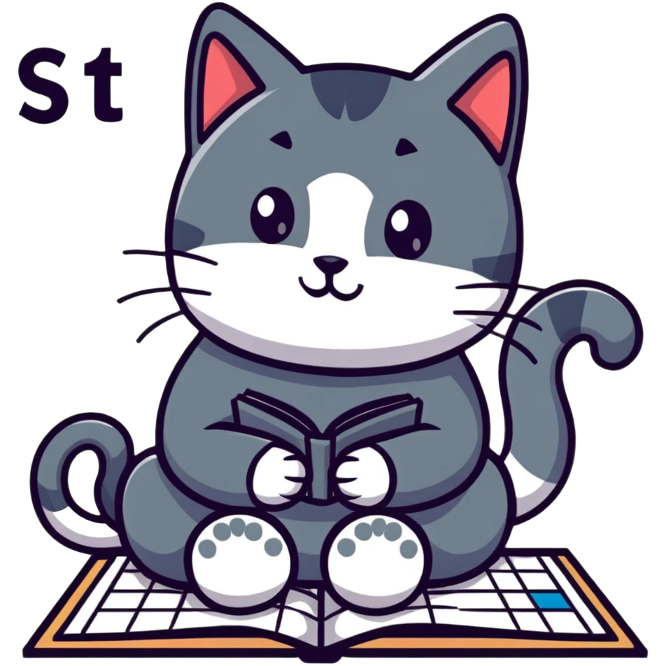 cat playing sudoku emoji
