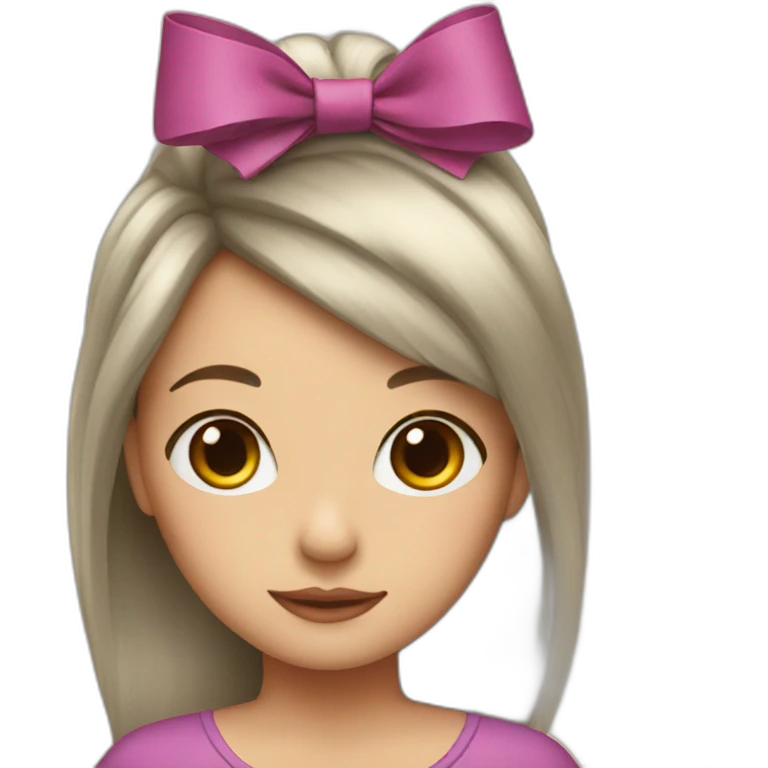 Girl with hairbow emoji