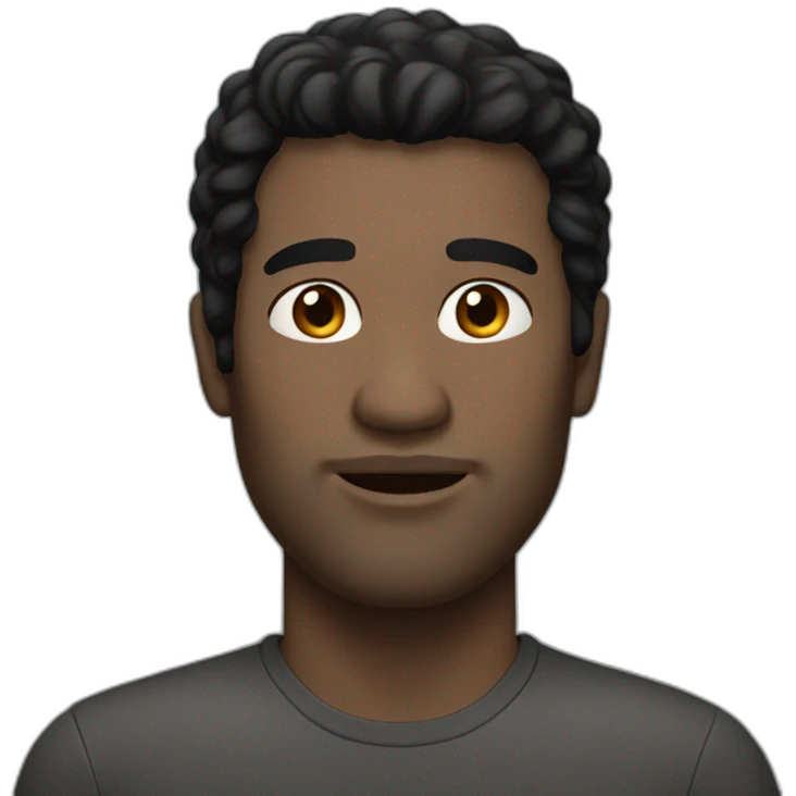 Large, dark-haired, dark-haired man, no beard, white skin color emoji