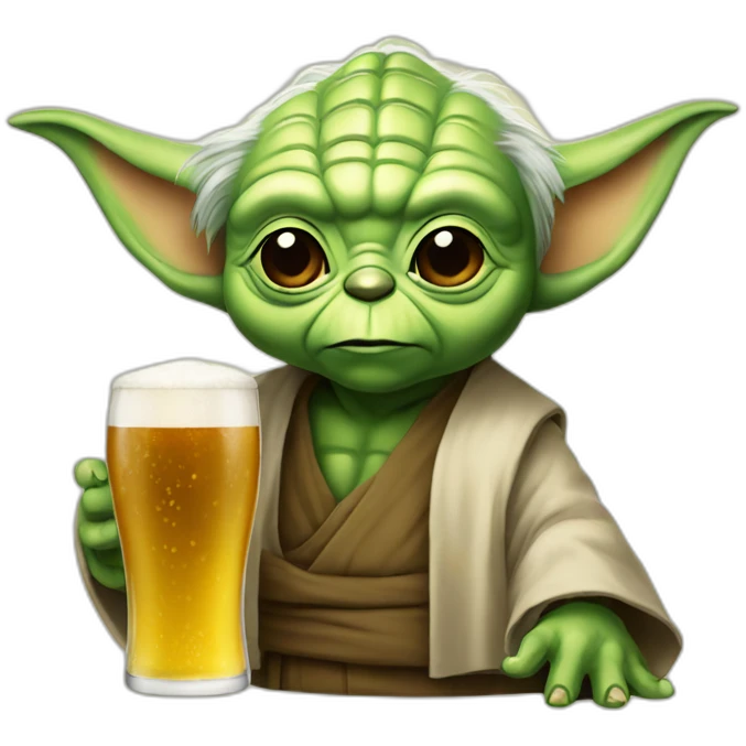Yoda-drink-beer emoji