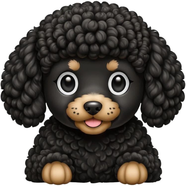 Black poodle puppy emoji
