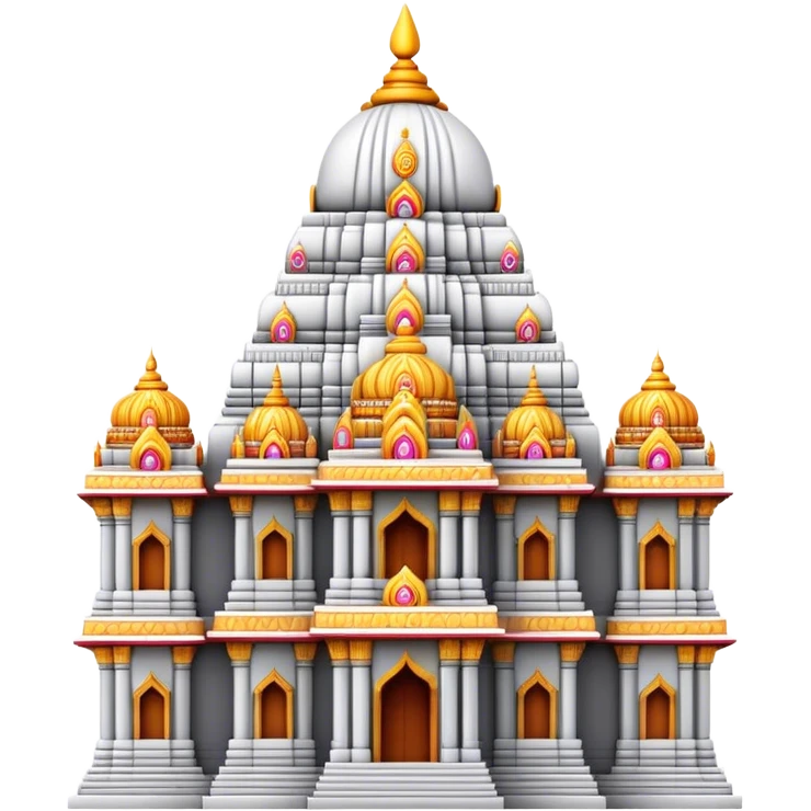 Cinematic Realistic Tirupati Balaji Temple Landmark Emoji, depicted with intricate carvings and spiritual aura rendered with lifelike detail and radiant, divine lighting. emoji