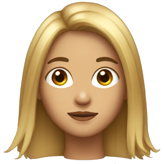 idlength hair and a round face with slight tan emoji