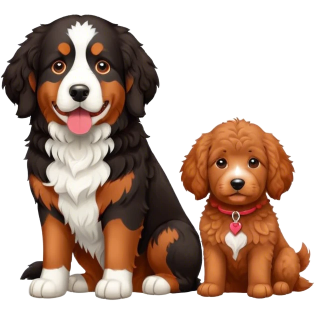 Bernese mountain dog  red golden doodle emoji