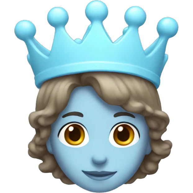 pastel blue crown emoji