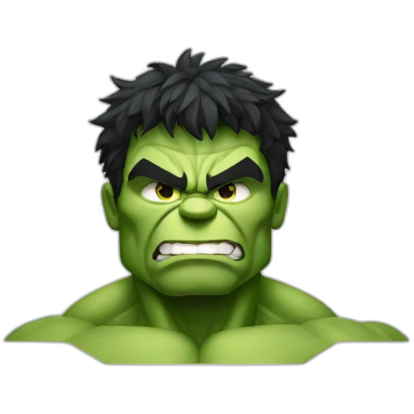 Hulk with an altere emoji