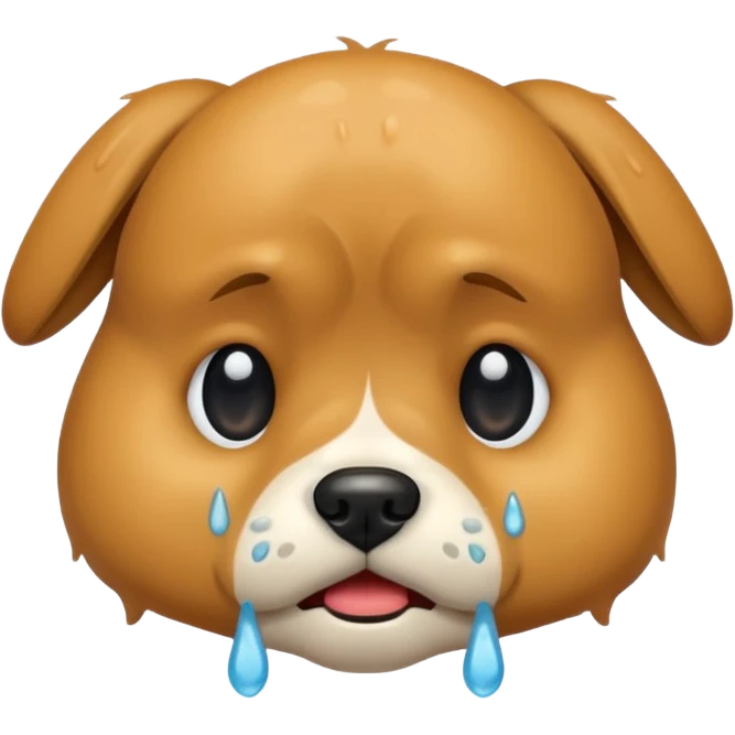 dog crying emoji