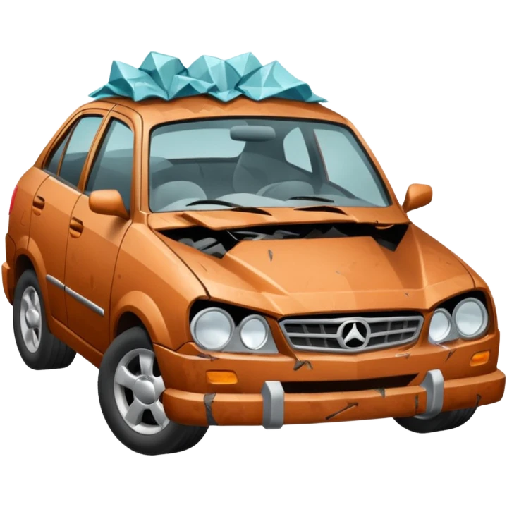 a wrecked car emoji