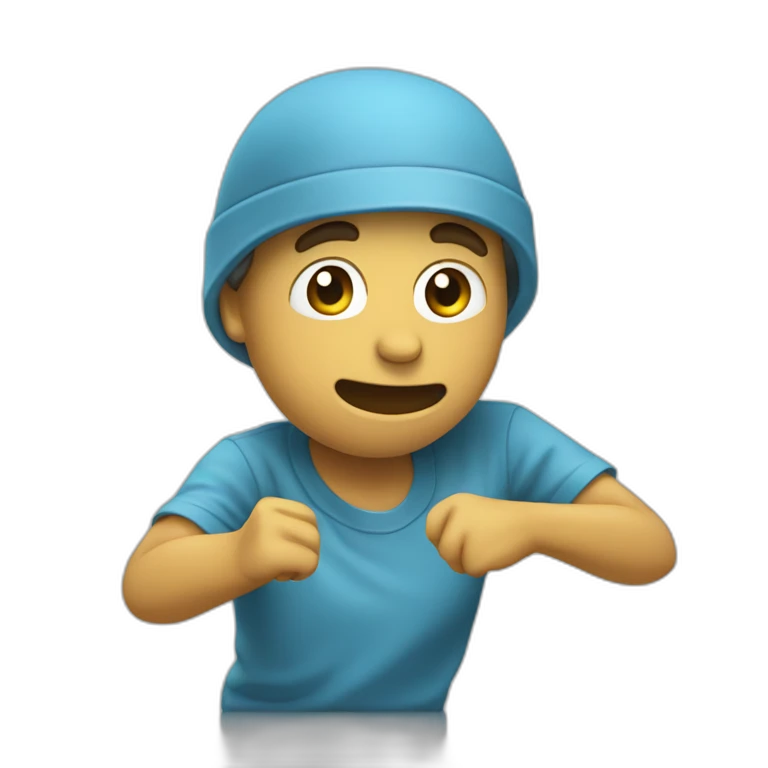 un humain qui fait un dab emoji