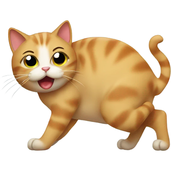 Cat farting emoji