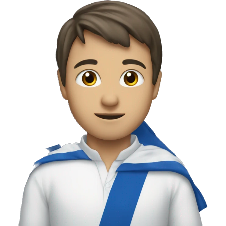 the flag of Sashusinia (three color flag: blue-white-blue) emoji