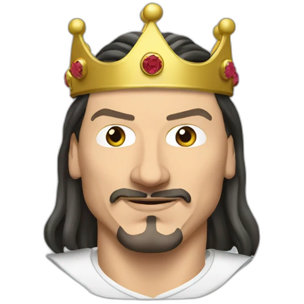 Zlatan Ibrahimovic with King crown emoji