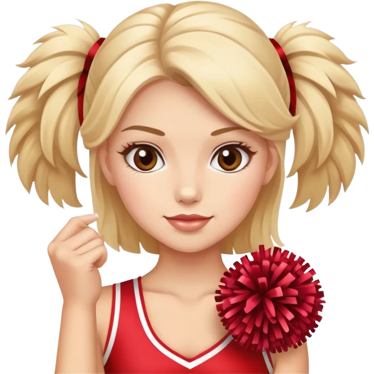 cheerleader girl holding pom-poms emoji