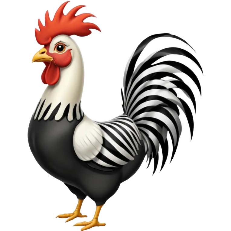 rooster zebra emoji