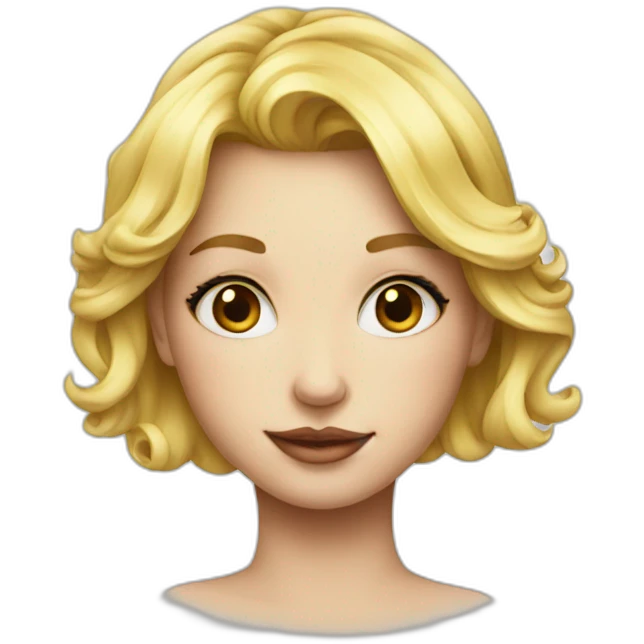 blond girl tattoo emoji