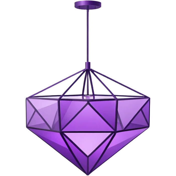 minimalist modern purple chandelier emoji