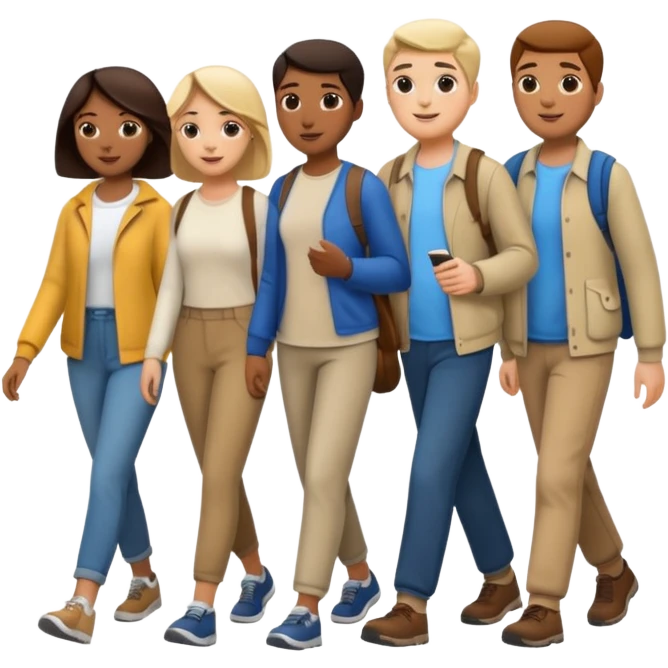 group walking emoji