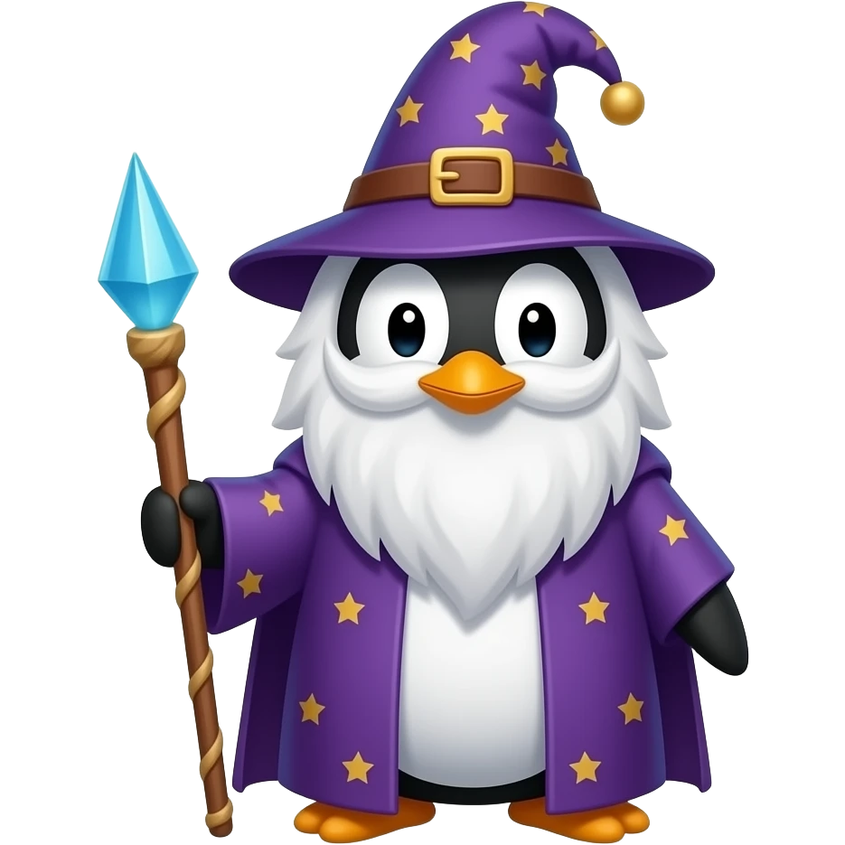Penguin Wizard emoji