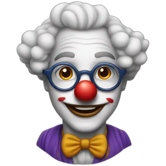 Clown with glasses emoji