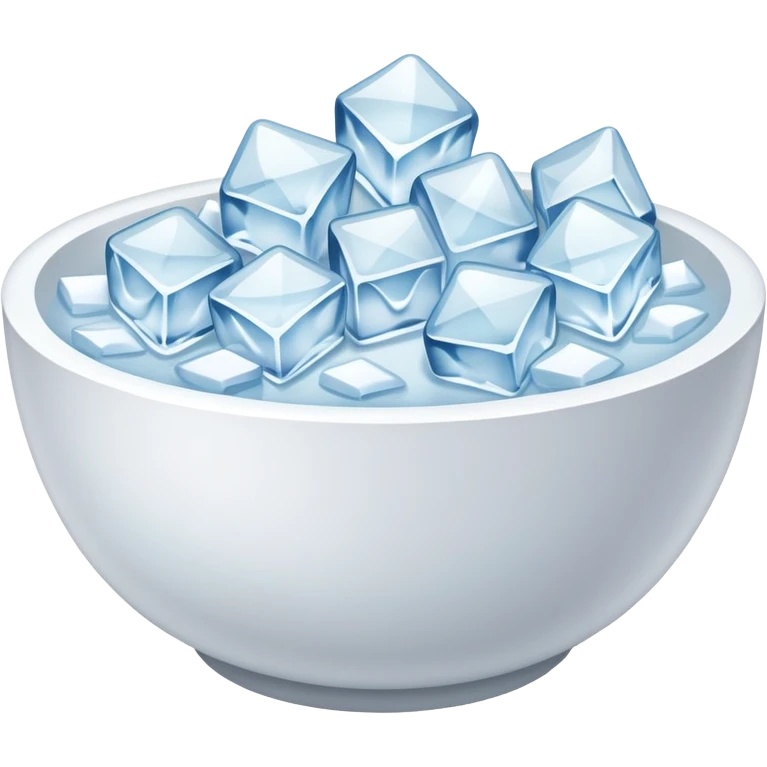 white bowl filled with ice emoji
