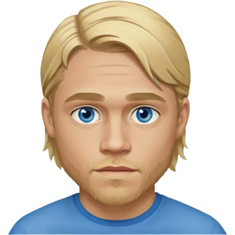 Charlie Hunnam with blue eyes, blonde hair emoji