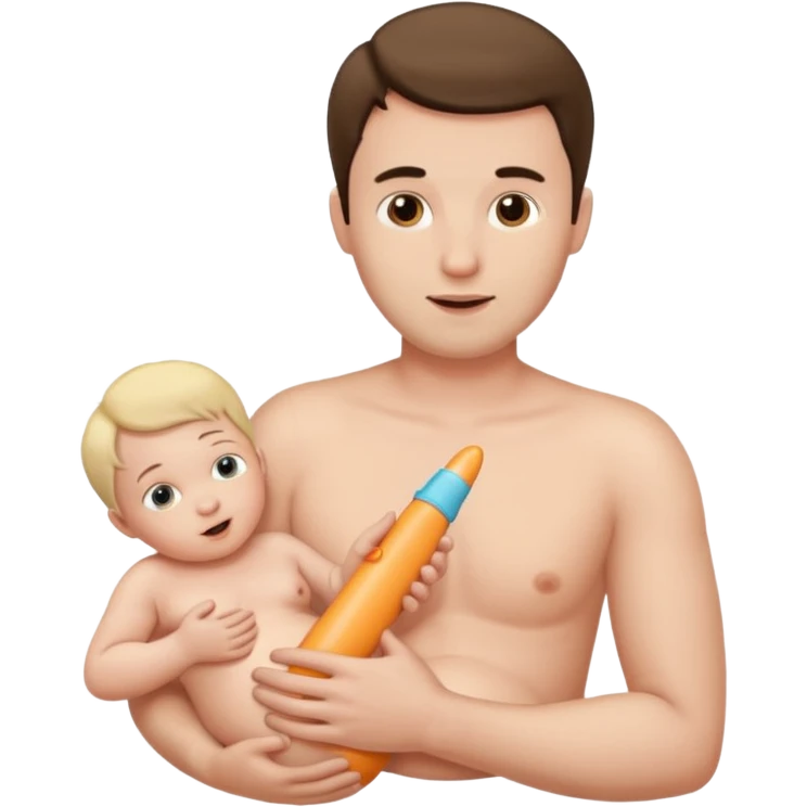 breastfeeding man using dildo  emoji