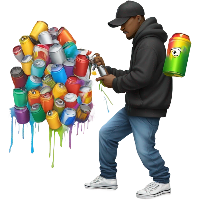 Guy doing graffiti  emoji