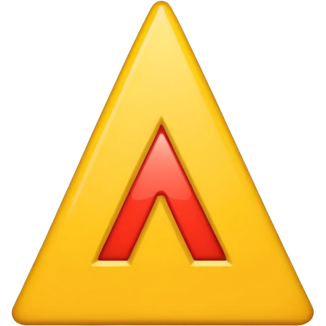 yellow triangle with ! sign inside emoji