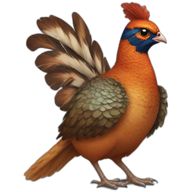 pheasant wearing cat costume emoji