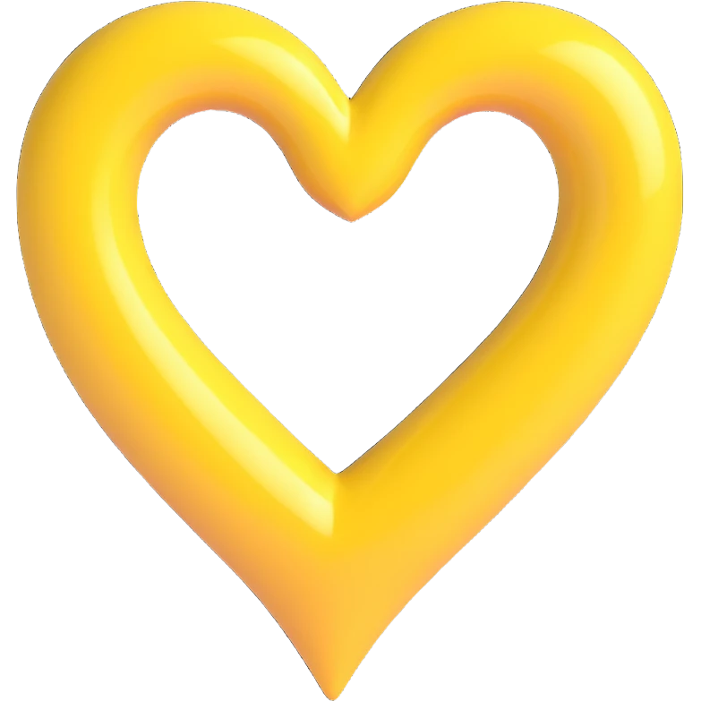 shiny yellow heart emoji