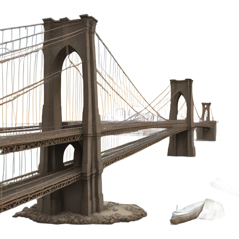 Brooklyn golden bridge seen from the coast emoji