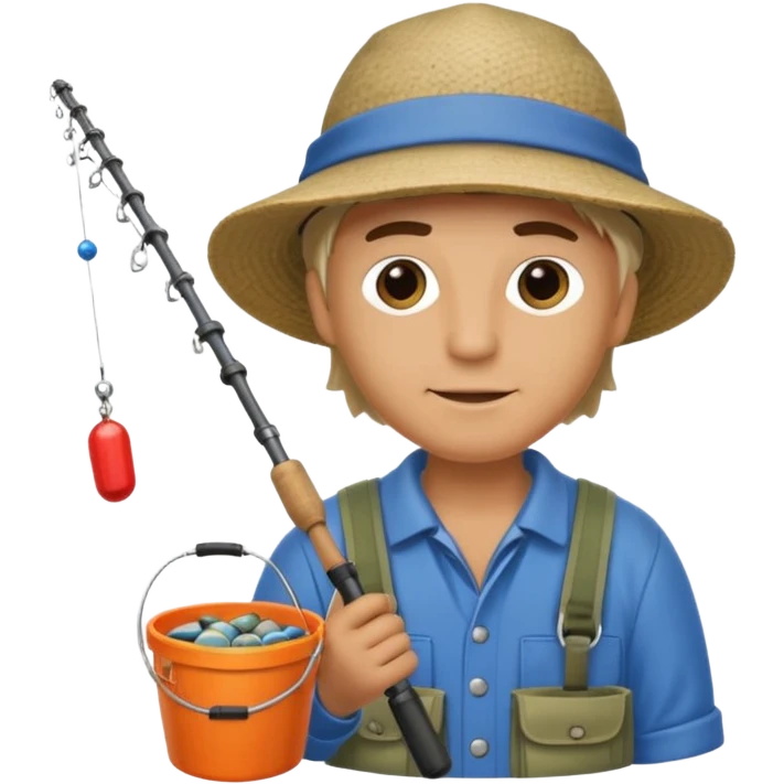 Рыбалка, удочки, снасти, приманка, рыбаки emoji