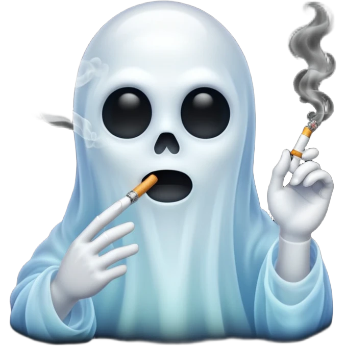 Ghost smoking a cigarette  emoji