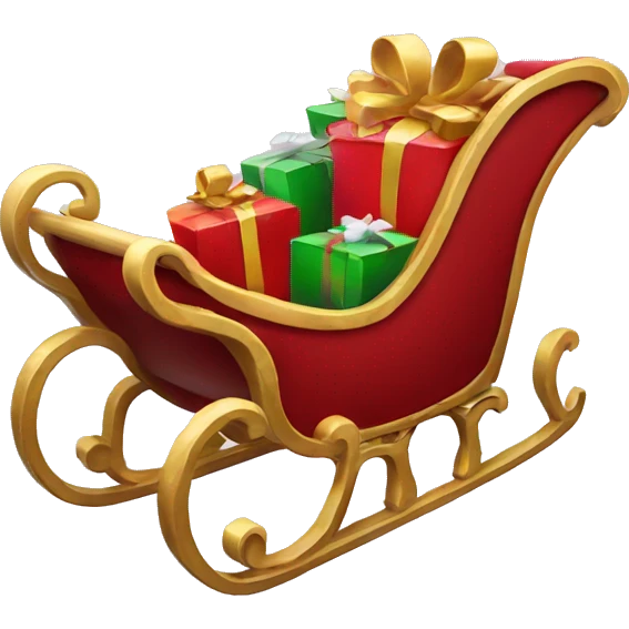 Christmas sleigh with presents emoji