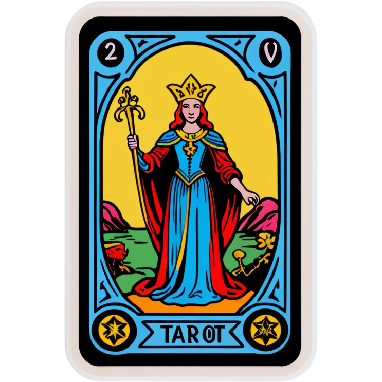 postage stamp tarot card emoji