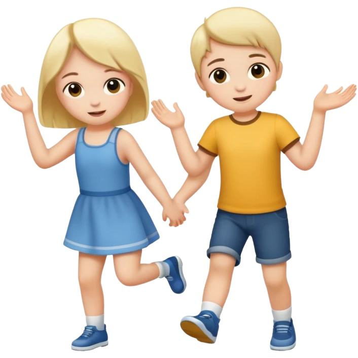 two children full body emoji