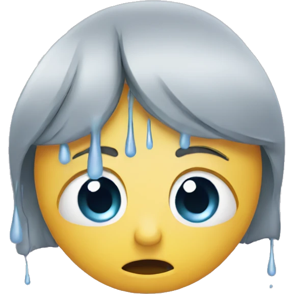 crying face with tears emoji