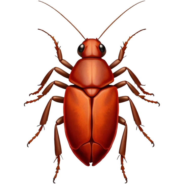 cockroach with "RED" written on its back emoji