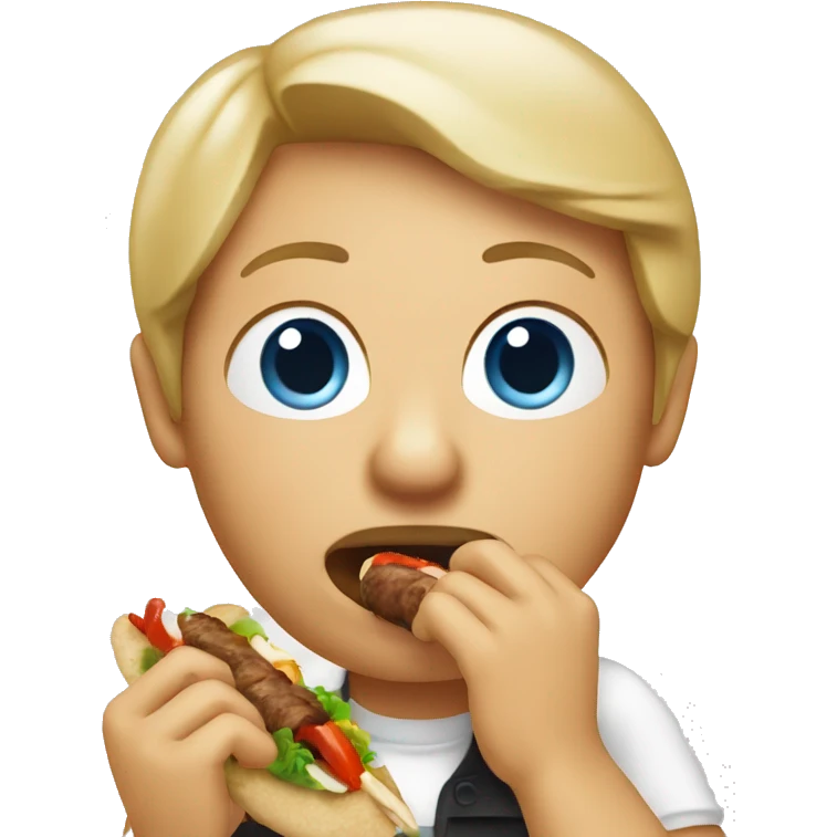 Swedish person eating kebab emoji