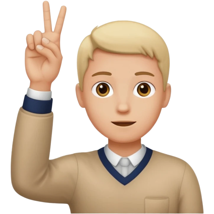 The index fingers of both the hands should be upward emoji