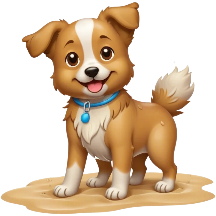 Dog in a beach emoji