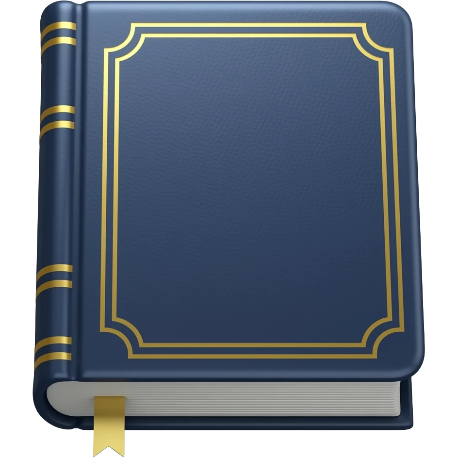 fancy navy blue book emoji