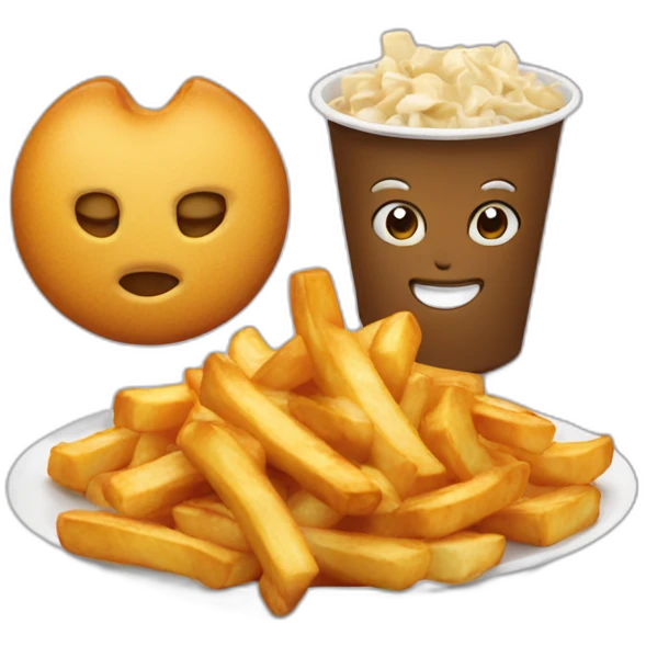 Chat et poutine emoji