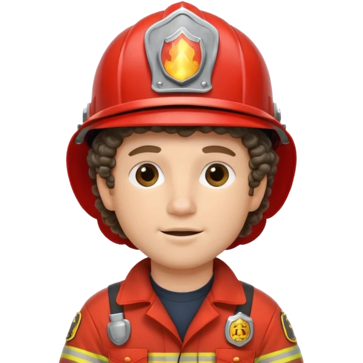 fireman curly hair  emoji