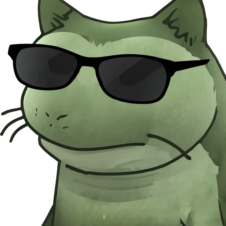 Cat with sunglasses emoji